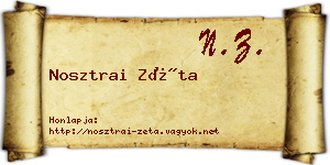 Nosztrai Zéta névjegykártya